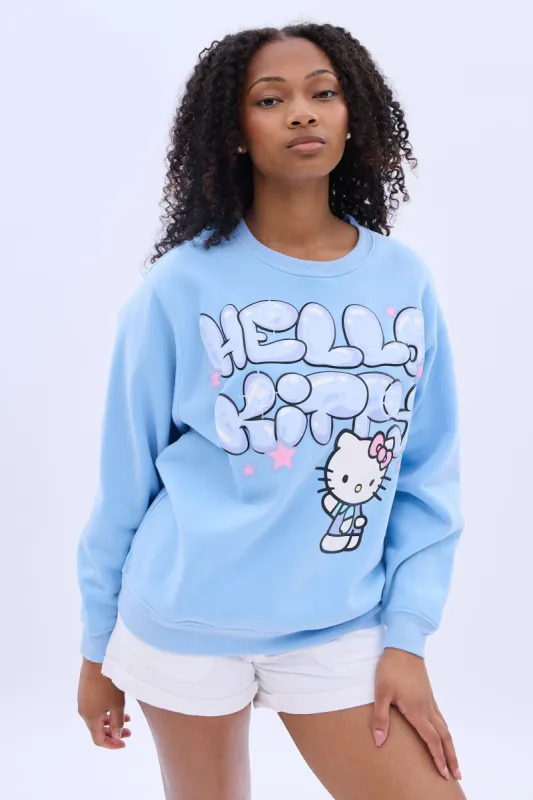 Hello Kitty Graphic Crew Neck Sweatshirt sold by Bluenotes