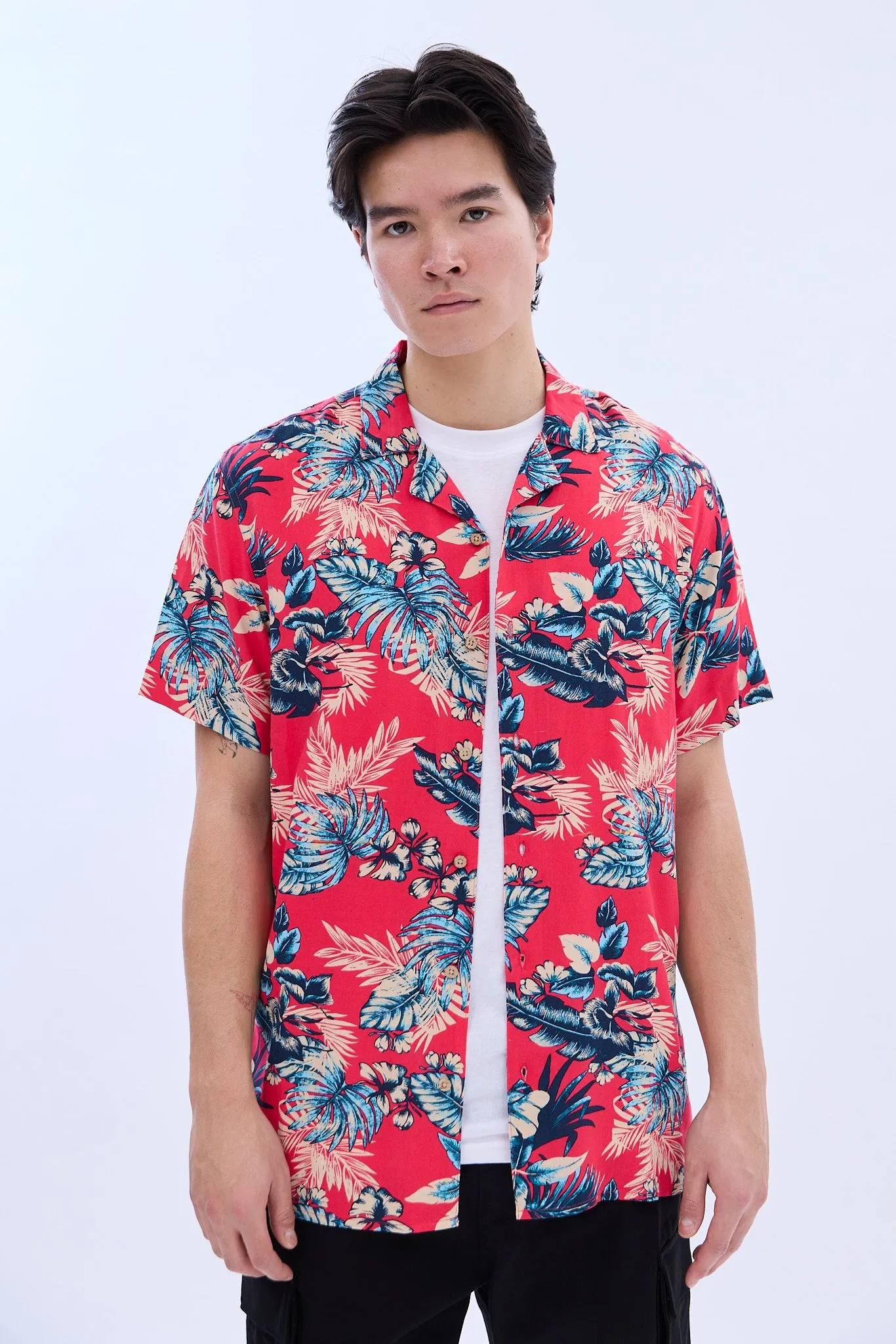 Tropical Print Short Sleeve Resort Shirt sold by Bluenotes