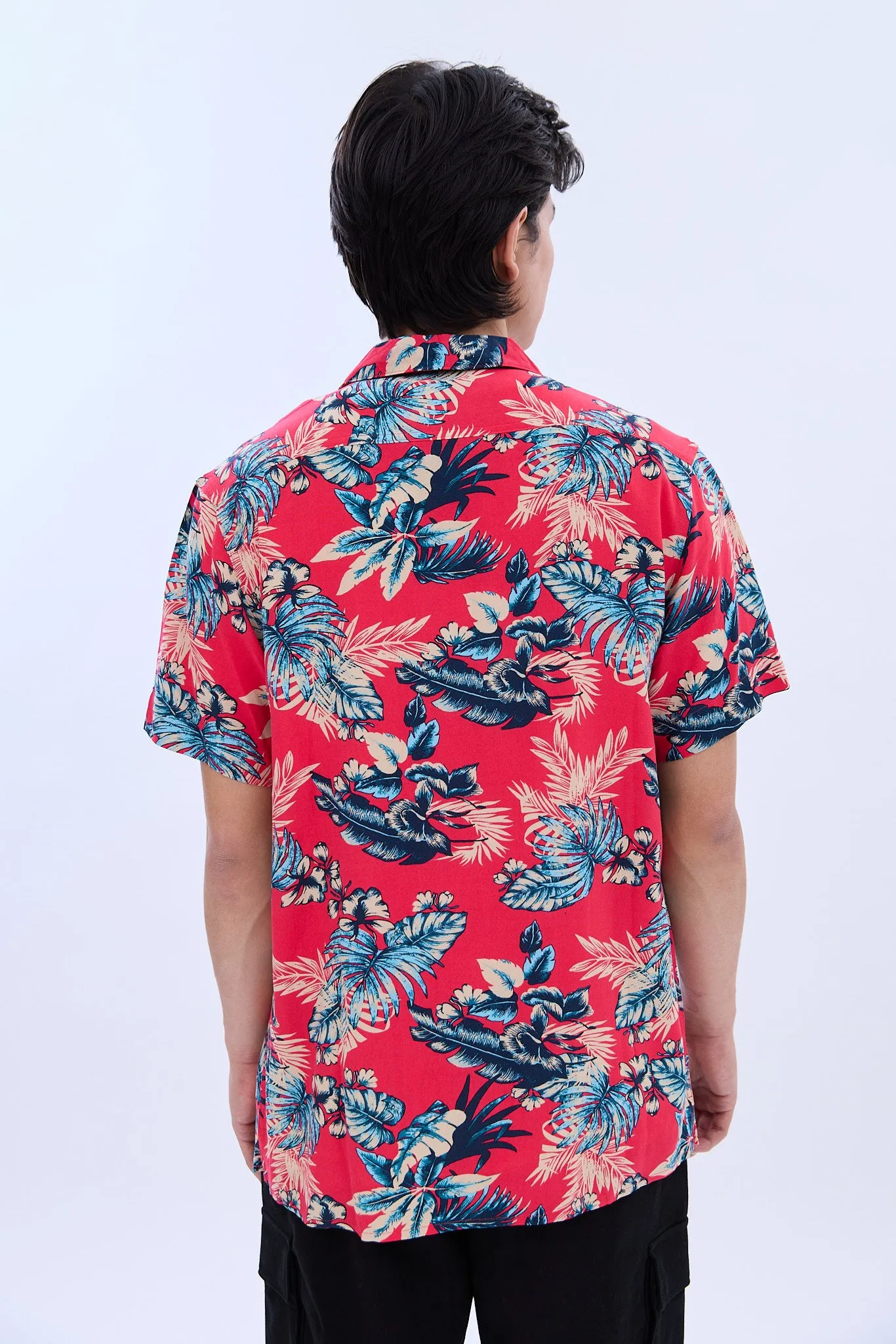 Tropical Print Short Sleeve Resort Shirt sold by Bluenotes product image thumbnail 3