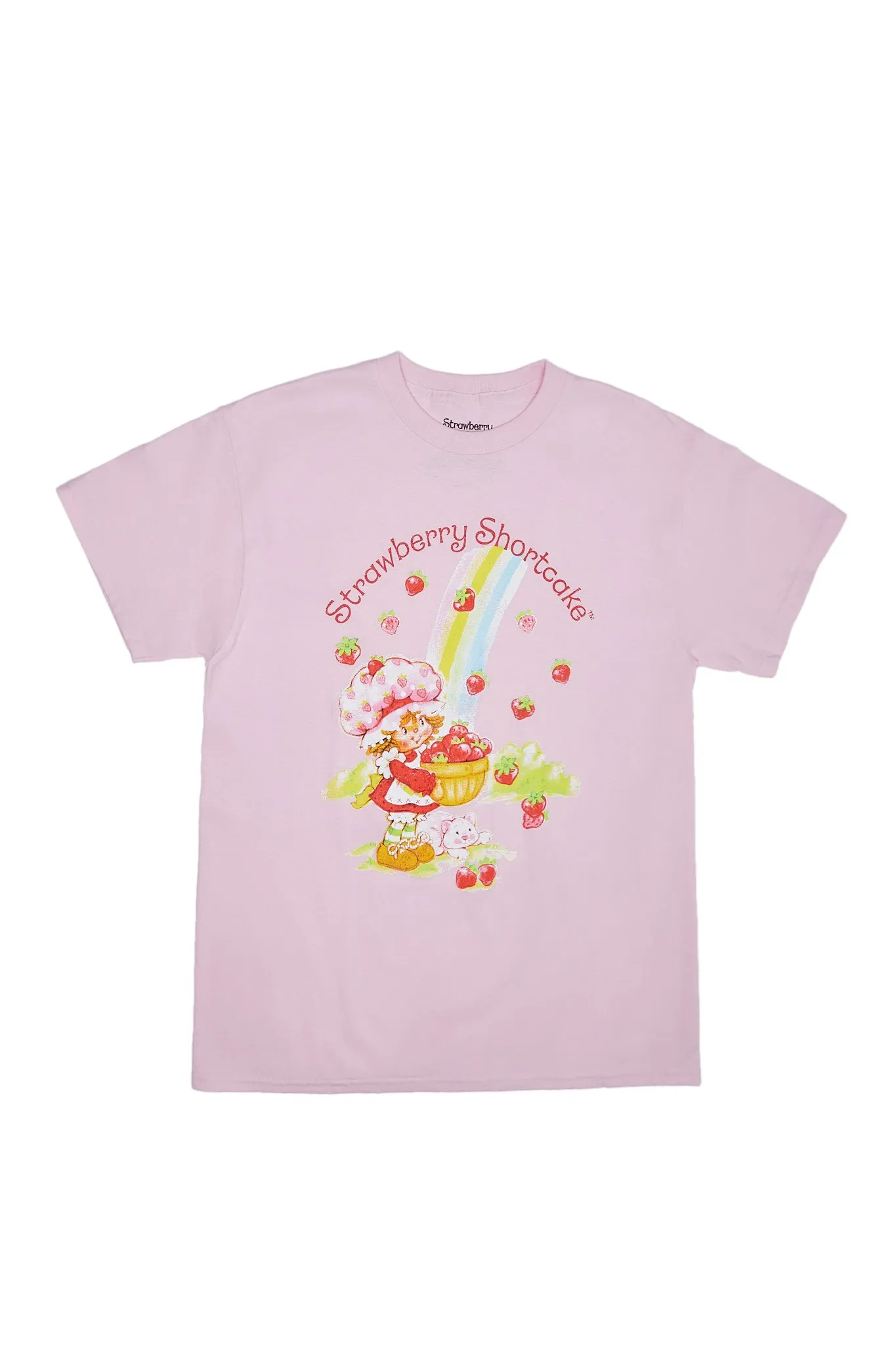 Strawberry Shortcake Rainbow Graphic Boyfriend Tee sold by Bluenotes