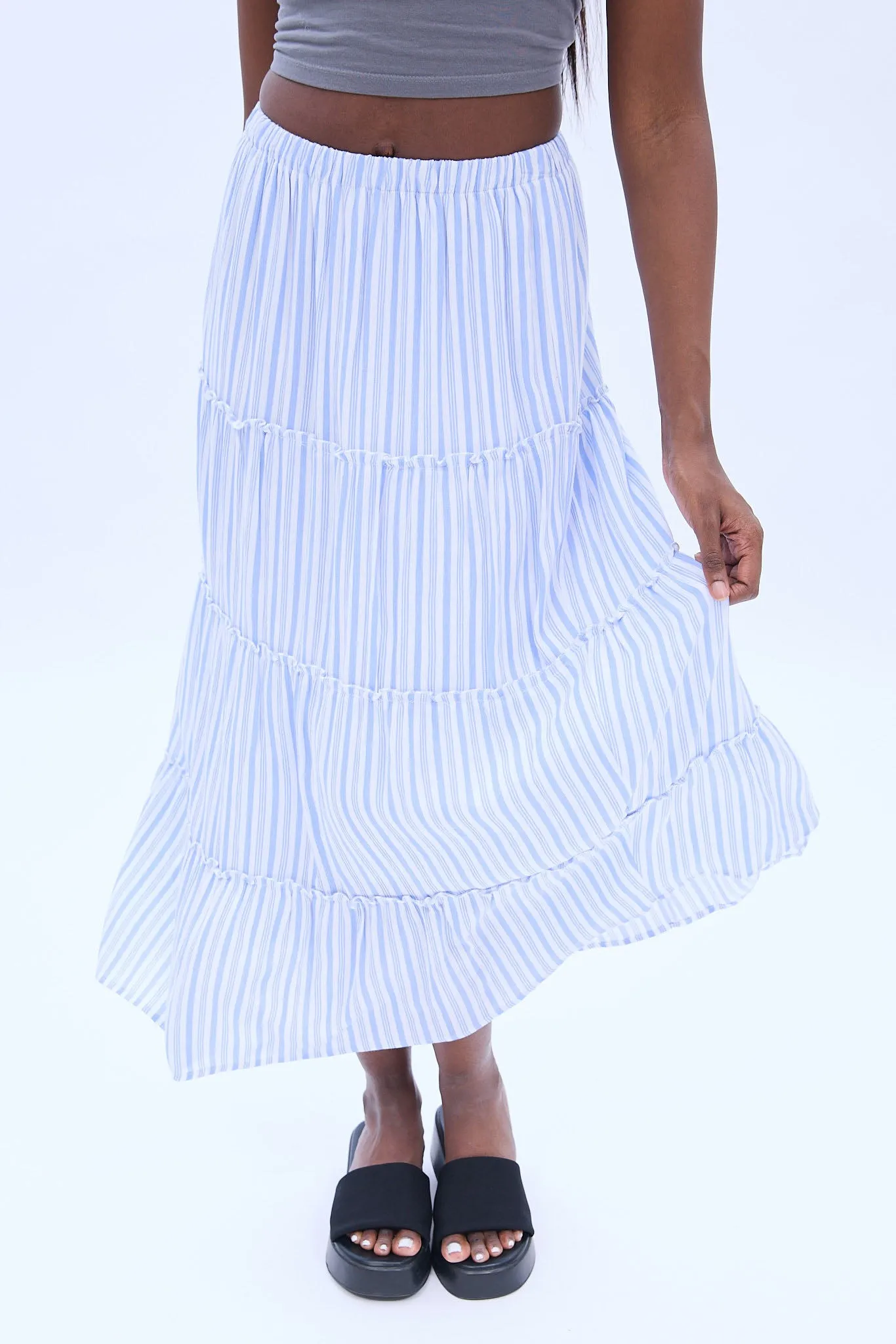 AERO Tiered Midi Skirt sold by Bluenotes