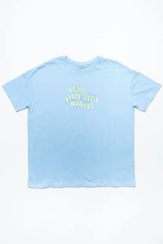 Enjoy Every Little Moment Graphic Boyfriend Tee sold by Bluenotes