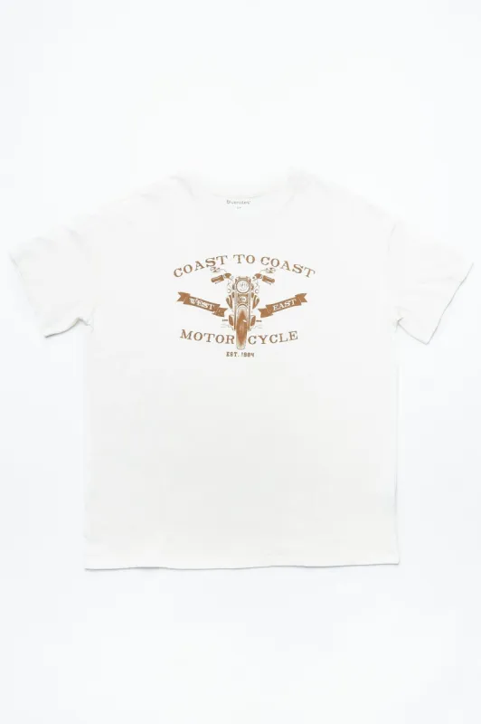 Coast To Coast Motorcycle Graphic Boyfriend Tee sold by Bluenotes