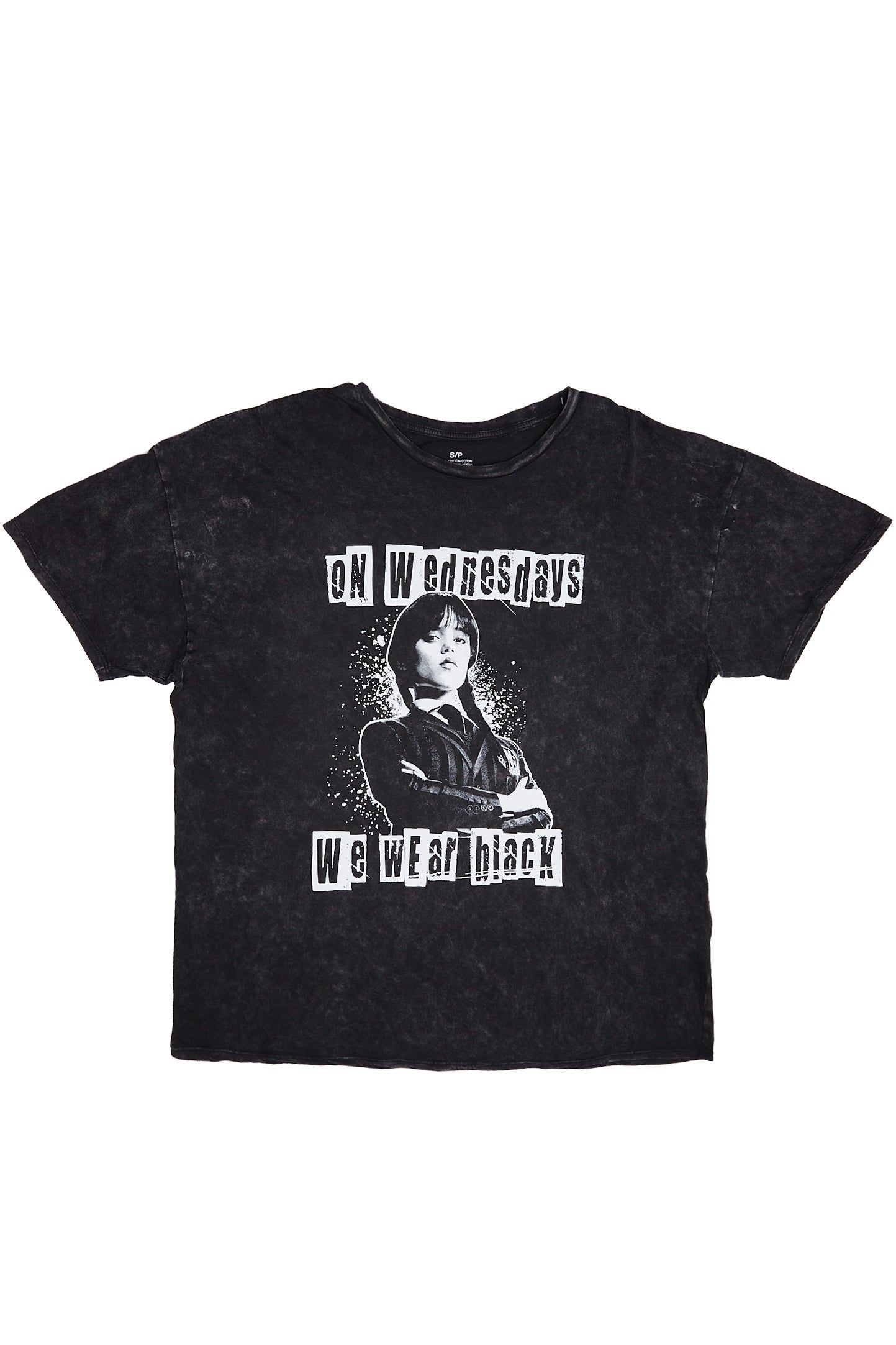 On Wednesdays We Wear Black Graphic Boyfriend Tee sold by Bluenotes