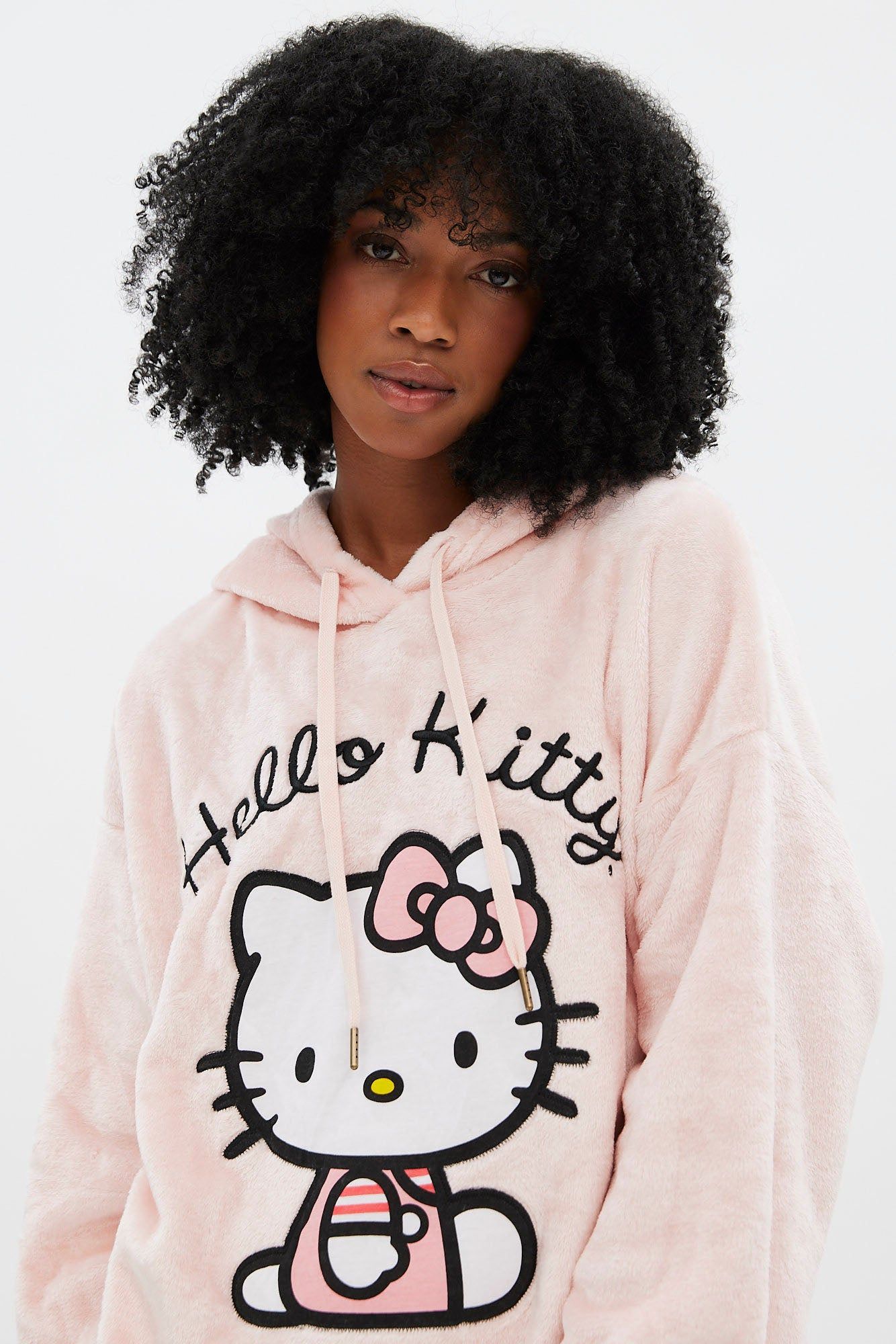 Hello Kitty Graphic Plush Pullover Hoodie sold by Bluenotes product image thumbnail 3