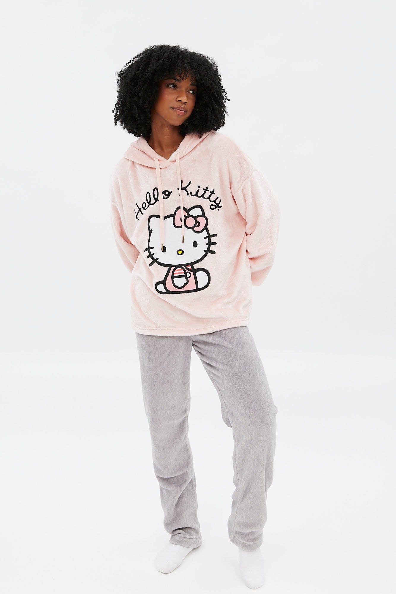 Hello Kitty Graphic Plush Pullover Hoodie sold by Bluenotes product image thumbnail 2