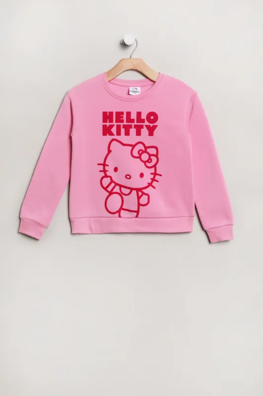 Girls' Hello Kitty Graphic Crew Neck Sweatshirt sold by Bluenotes