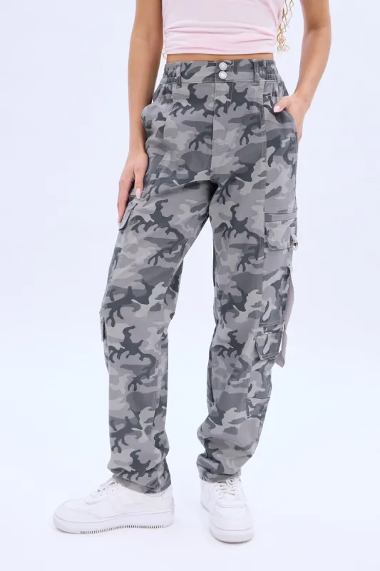 High Rise Straight Cargo Twill Jean sold by Bluenotes