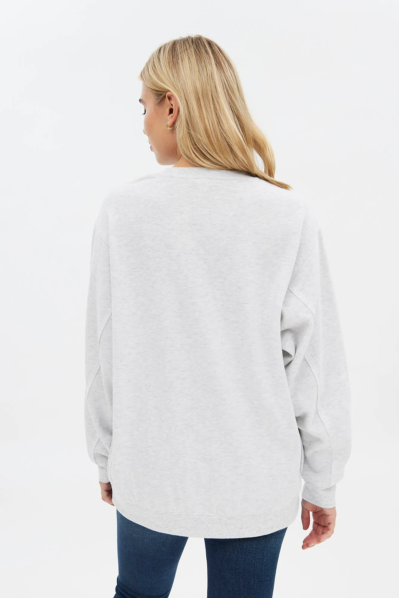 AERO Graphic Oversized Crew Neck Sweatshirt sold by Bluenotes product image thumbnail 4