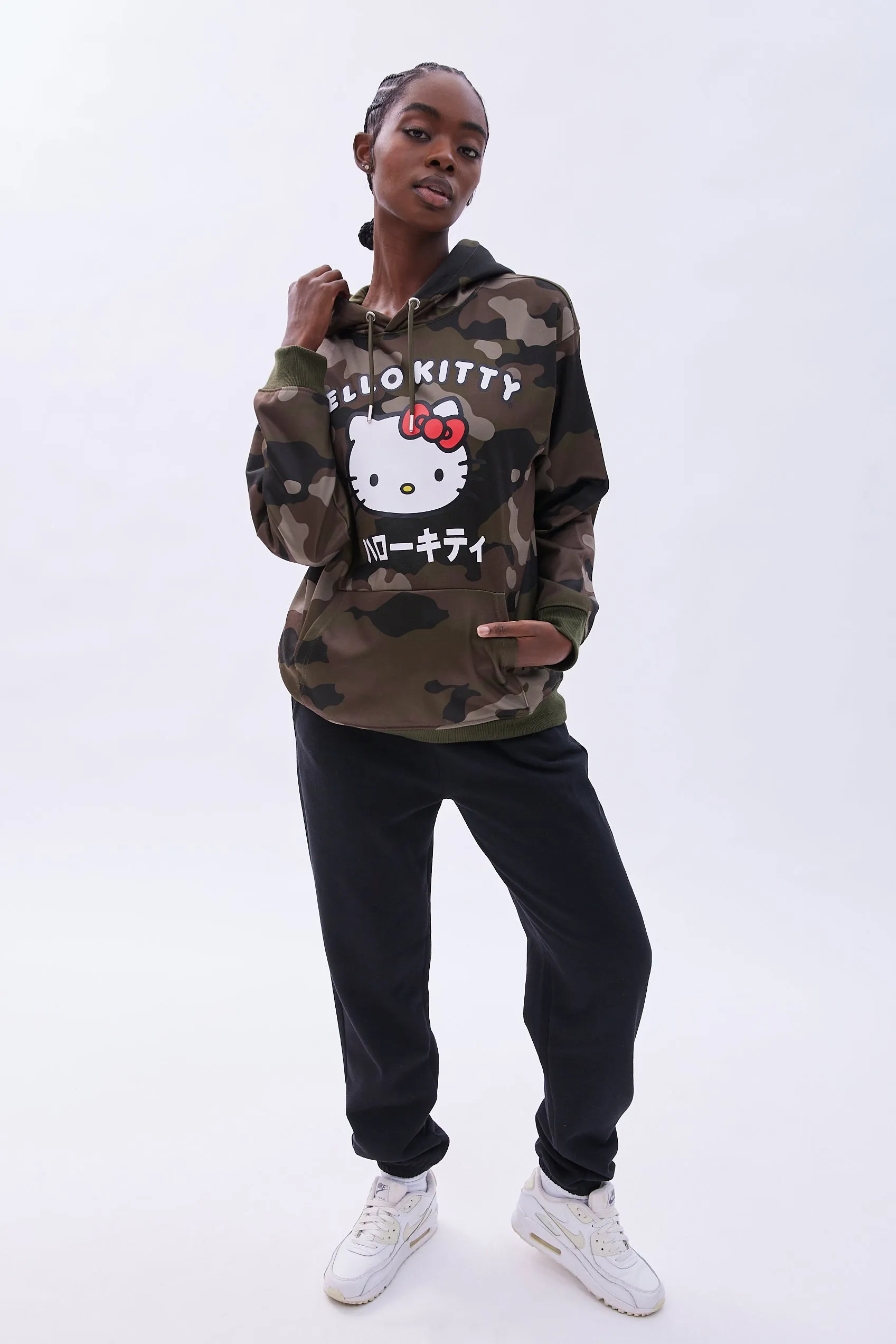 Hello Kitty Camouflage Graphic Oversized Hoodie sold by Bluenotes product image thumbnail 2