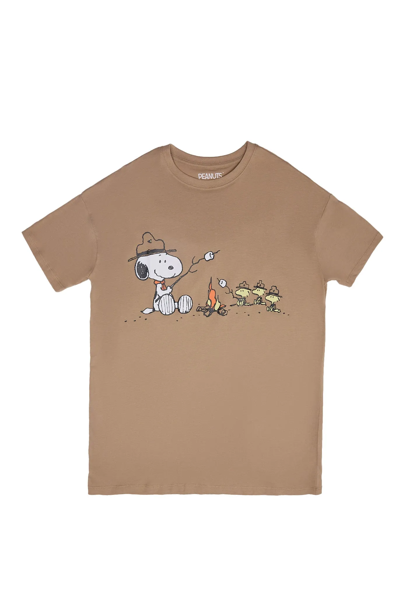 Camp Snoopy Camp Fire Graphic Relaxed Tee sold by Bluenotes