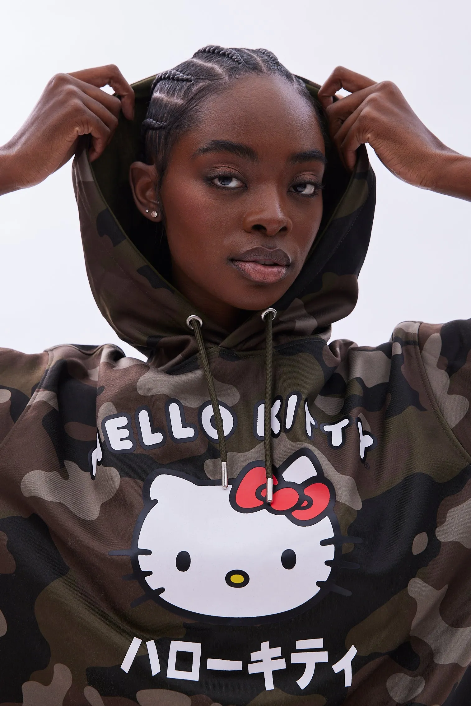 Hello Kitty Camouflage Graphic Oversized Hoodie sold by Bluenotes product image thumbnail 3