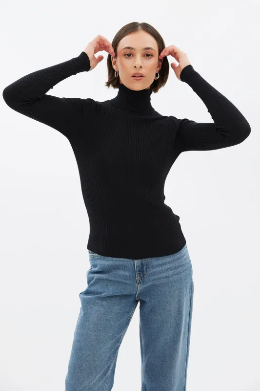 Ribbed Long Sleeve Turtleneck sold by Bluenotes