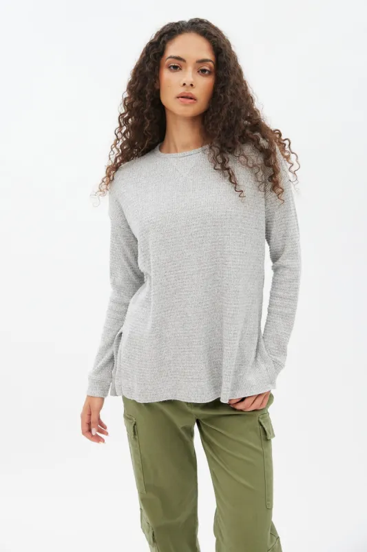 Long Sleeve Waffle Knit Top sold by Bluenotes