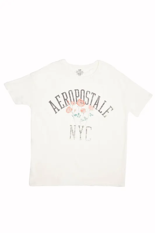 Aéropostale NYC Flowers Graphic Boyfriend Tee sold by Bluenotes