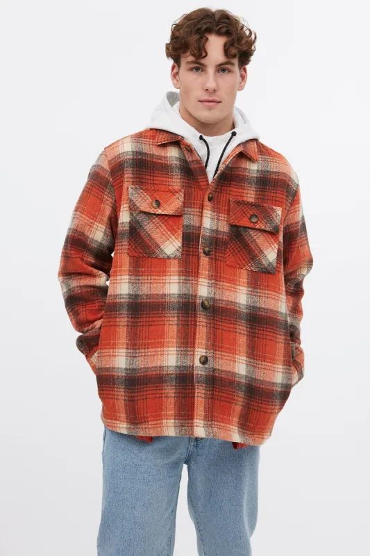 North Western Plaid Button-Up Shirt Jacket sold by Bluenotes