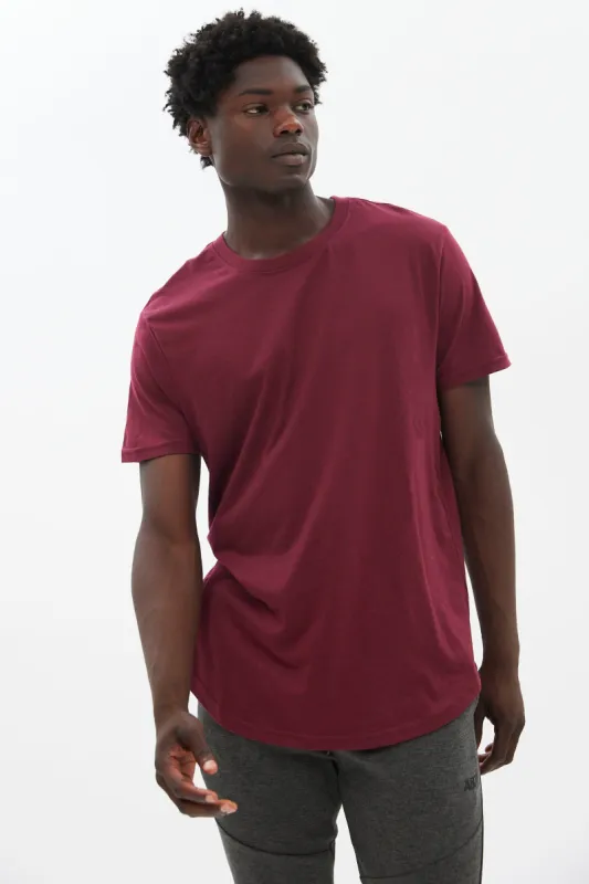 Basic Scoop Hem Crew Neck Tee sold by Bluenotes
