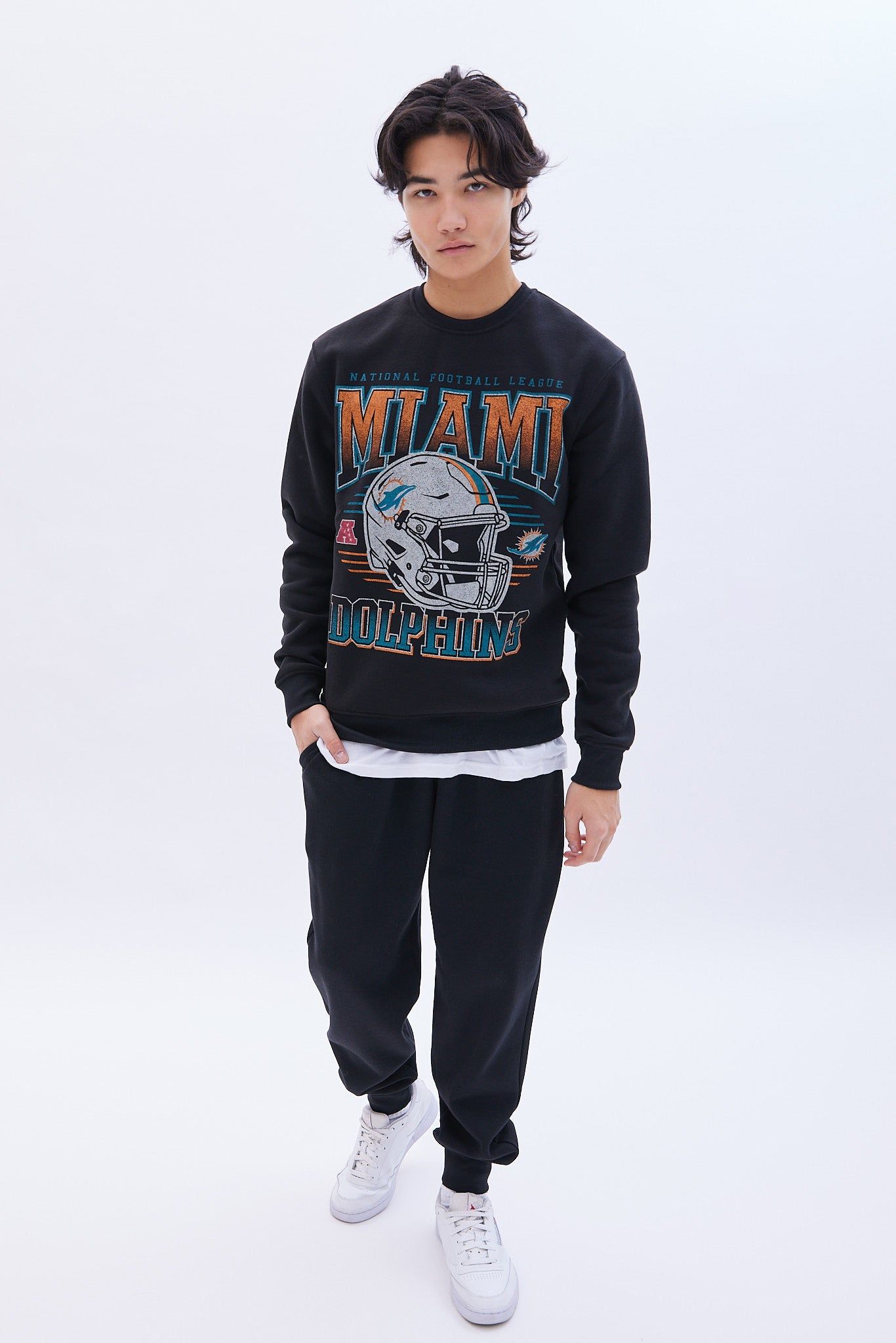 Miami Dolphins Graphic Crew Neck Sweatshirt sold by Bluenotes product image thumbnail 4