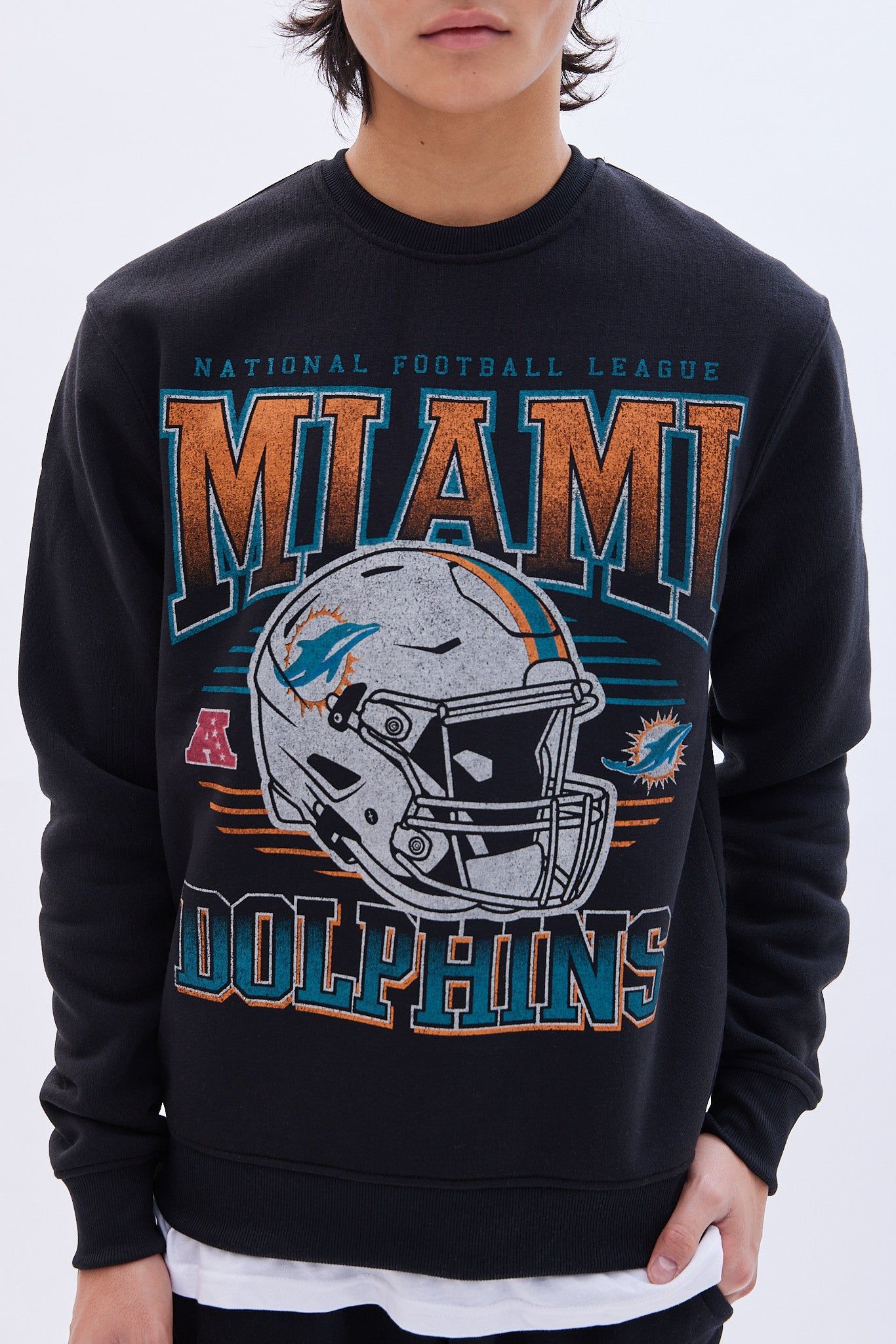 Miami Dolphins Graphic Crew Neck Sweatshirt sold by Bluenotes product image thumbnail 2
