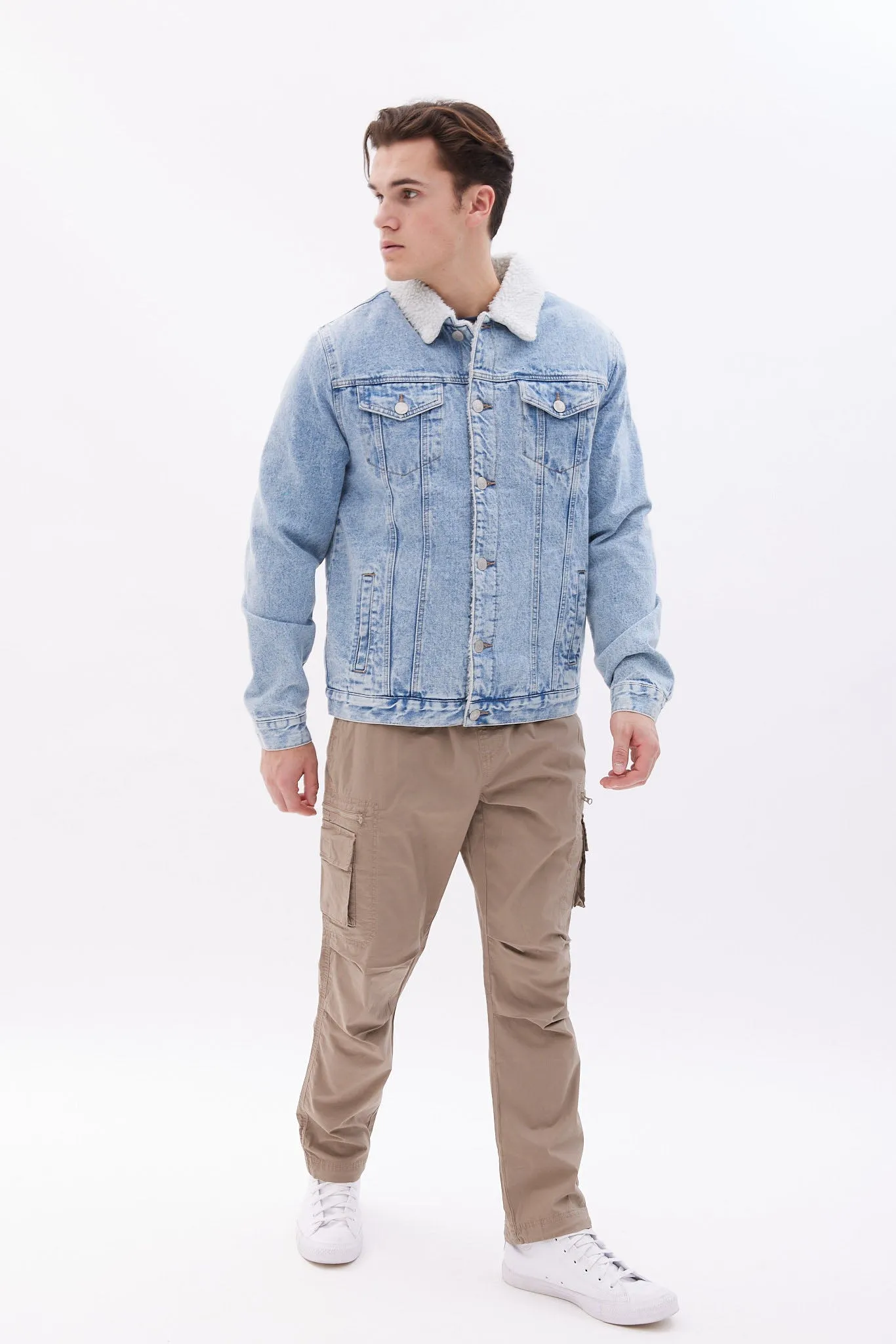North Western Sherpa-Lined Denim Jacket sold by Bluenotes product image thumbnail 4