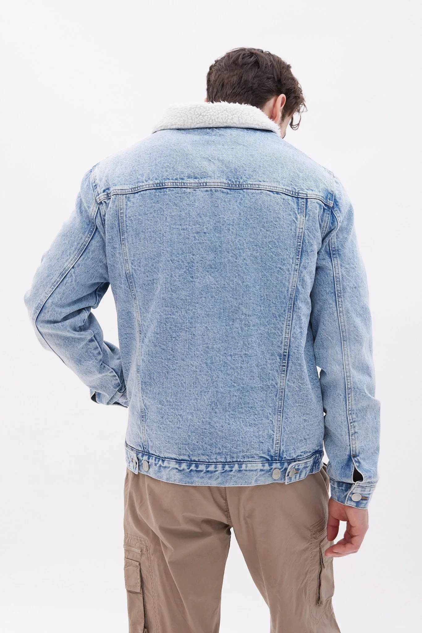 North Western Sherpa-Lined Denim Jacket sold by Bluenotes product image thumbnail 3