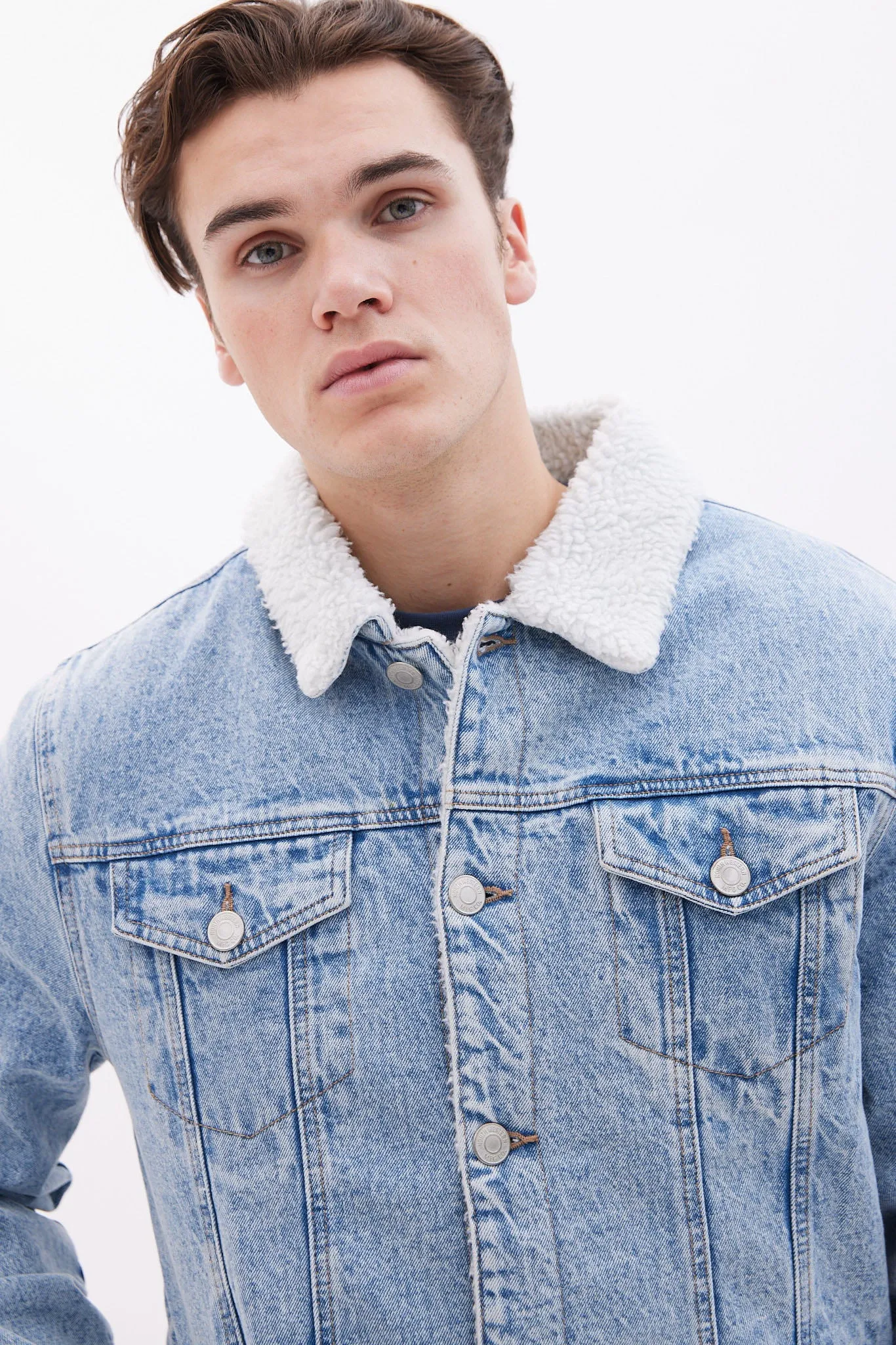 North Western Sherpa-Lined Denim Jacket sold by Bluenotes product image thumbnail 2