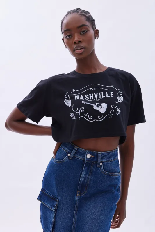 Nashville Graphic Cropped Tee sold by Bluenotes