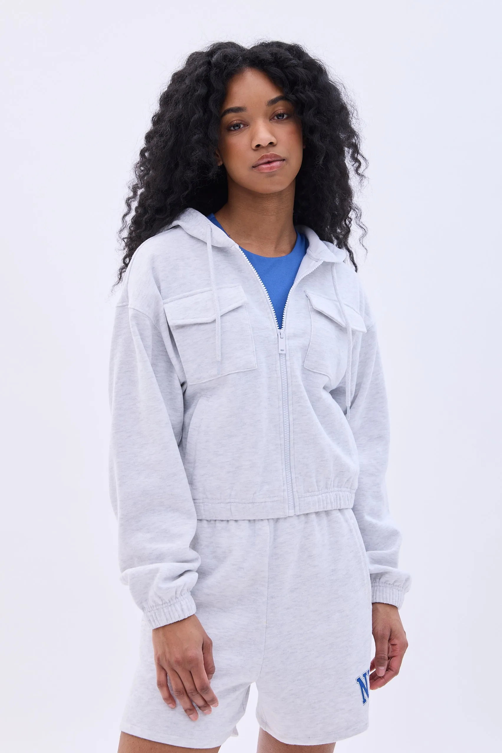 Midi Zip-Up Cargo Hoodie sold by Bluenotes product image thumbnail 5