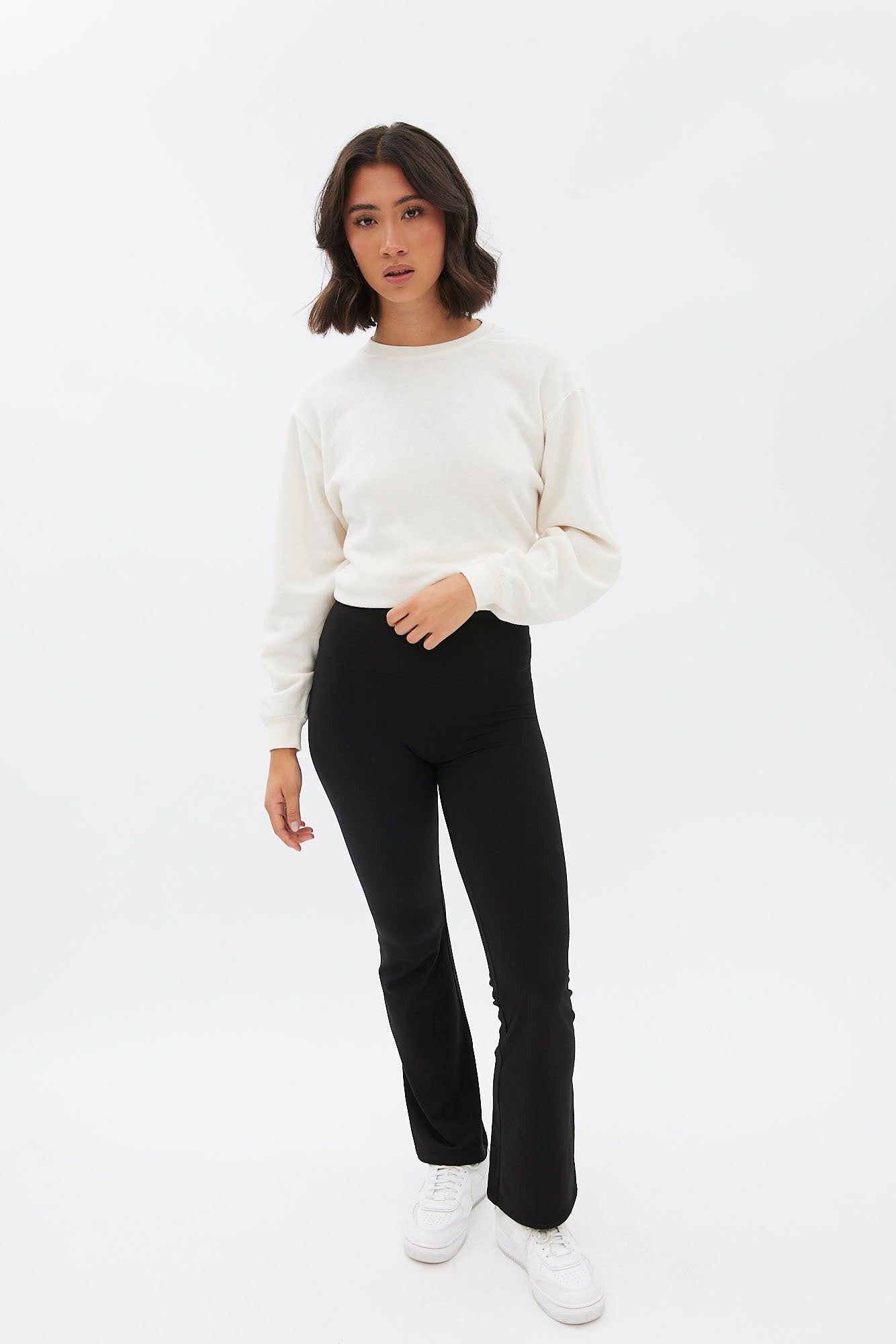 High Rise Super Soft Fleeceback Flare Legging sold by Bluenotes product image thumbnail 11