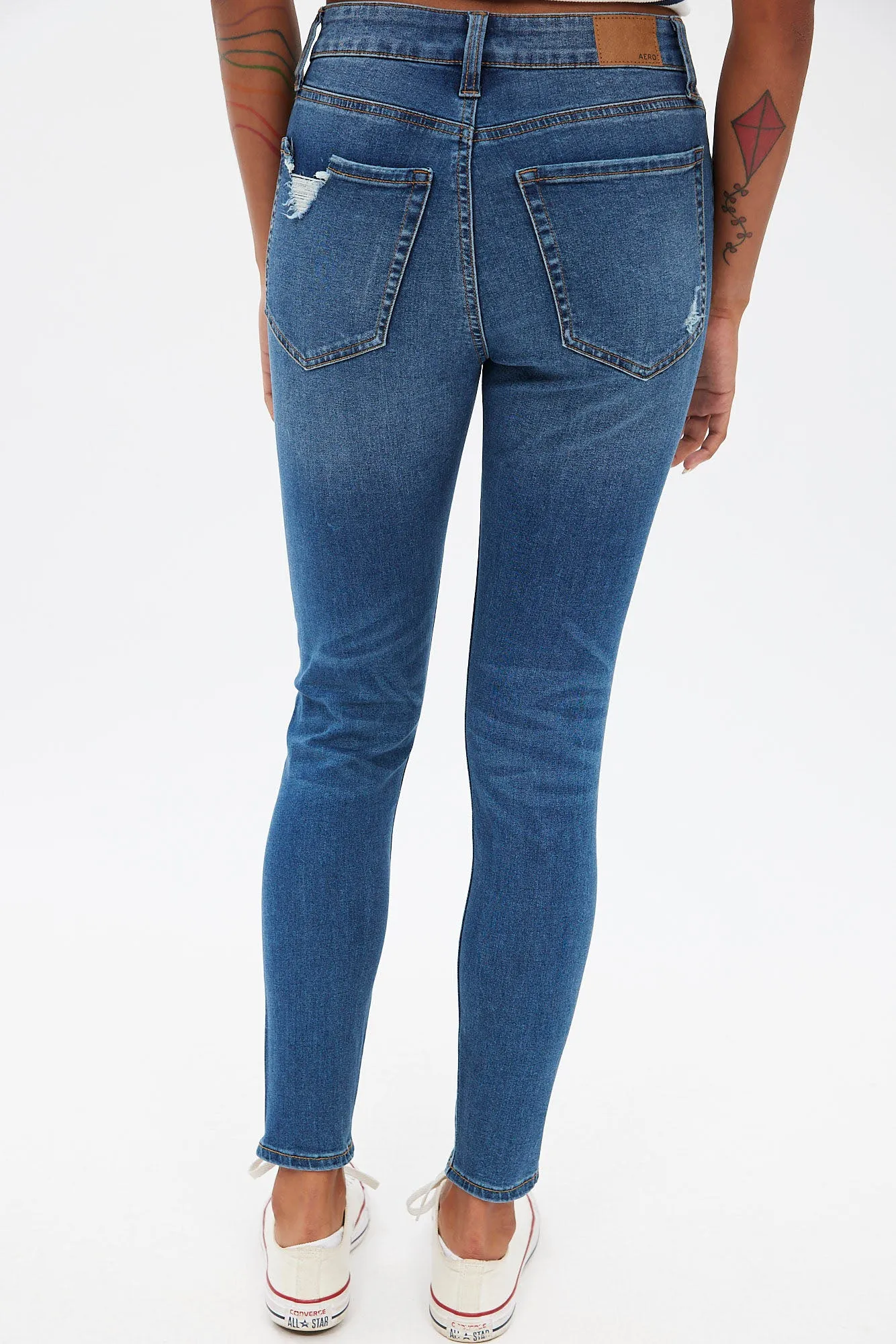AERO Seriously Stretchy Distressed High Rise Jegging sold by Bluenotes product image thumbnail 2