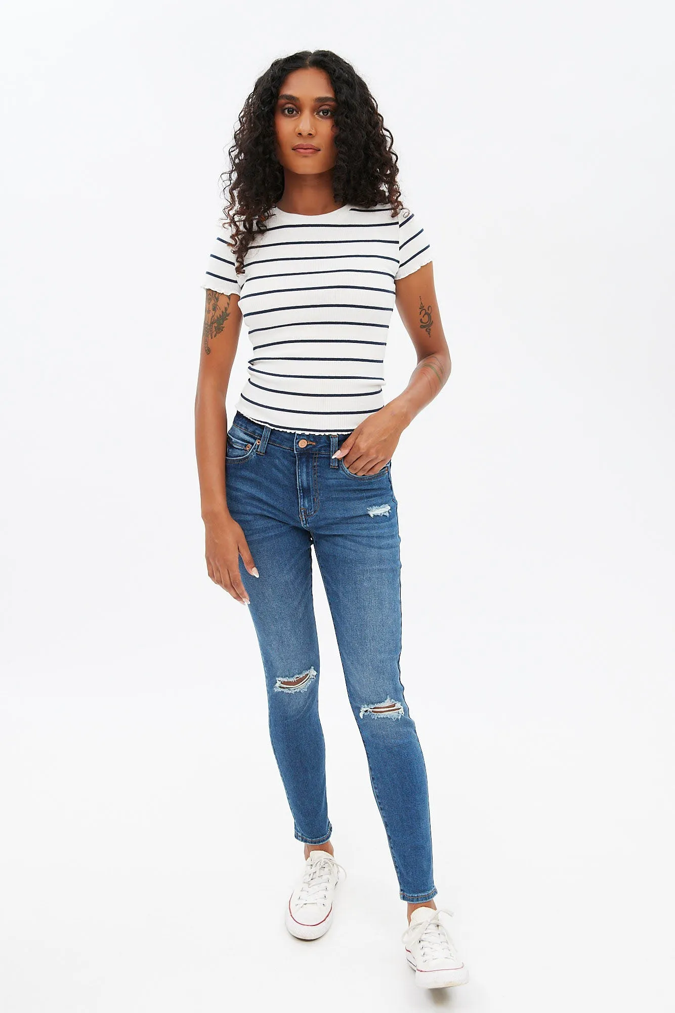 AERO Seriously Stretchy Distressed High Rise Jegging sold by Bluenotes product image thumbnail 3