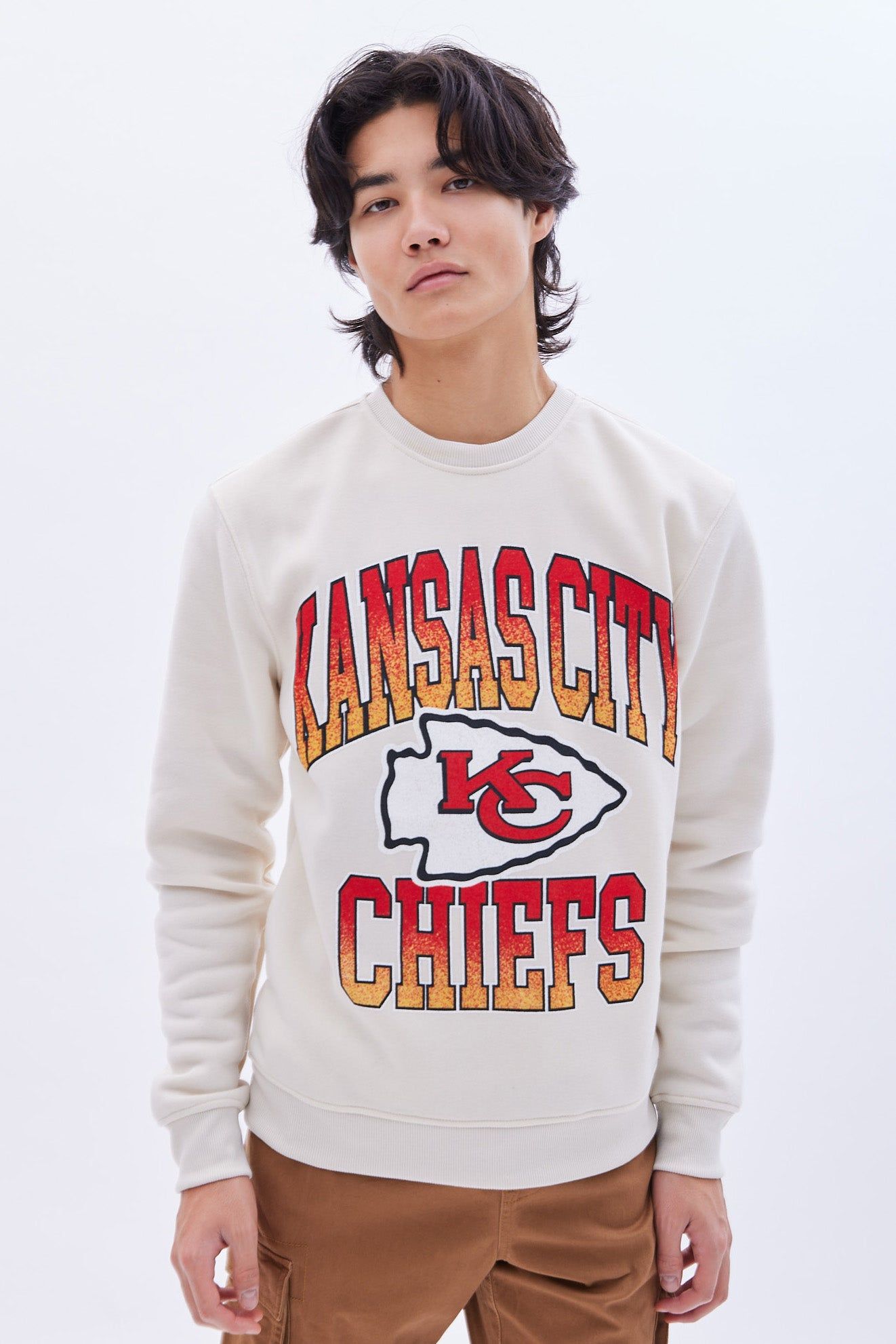 Kansas City Chiefs Graphic Crew Neck Sweatshirt sold by Bluenotes
