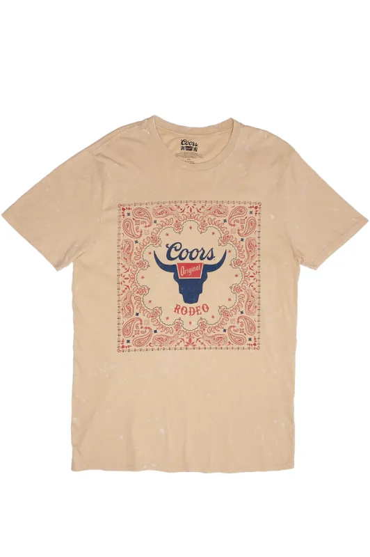 Coors Rodeo Graphic Acid Wash Tee sold by Bluenotes