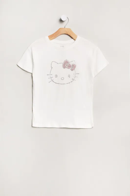 Girls' Hello Kitty Graphic Rhinestones Classic Tee sold by Bluenotes