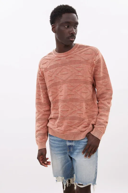 Textured Crew Neck Pullover Sweater sold by Bluenotes