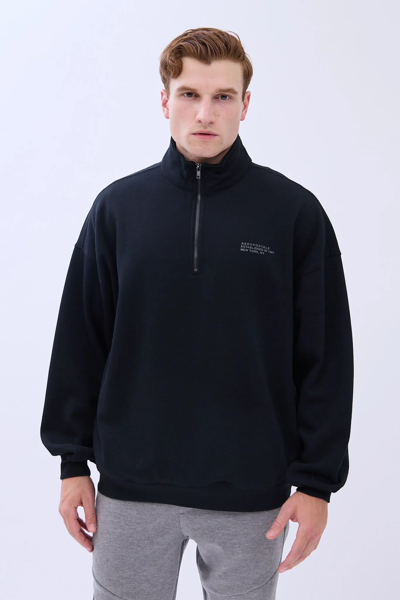 Aéropostale Small Print Mock Neck Zipped Sweatshirt sold by Bluenotes product image thumbnail 2