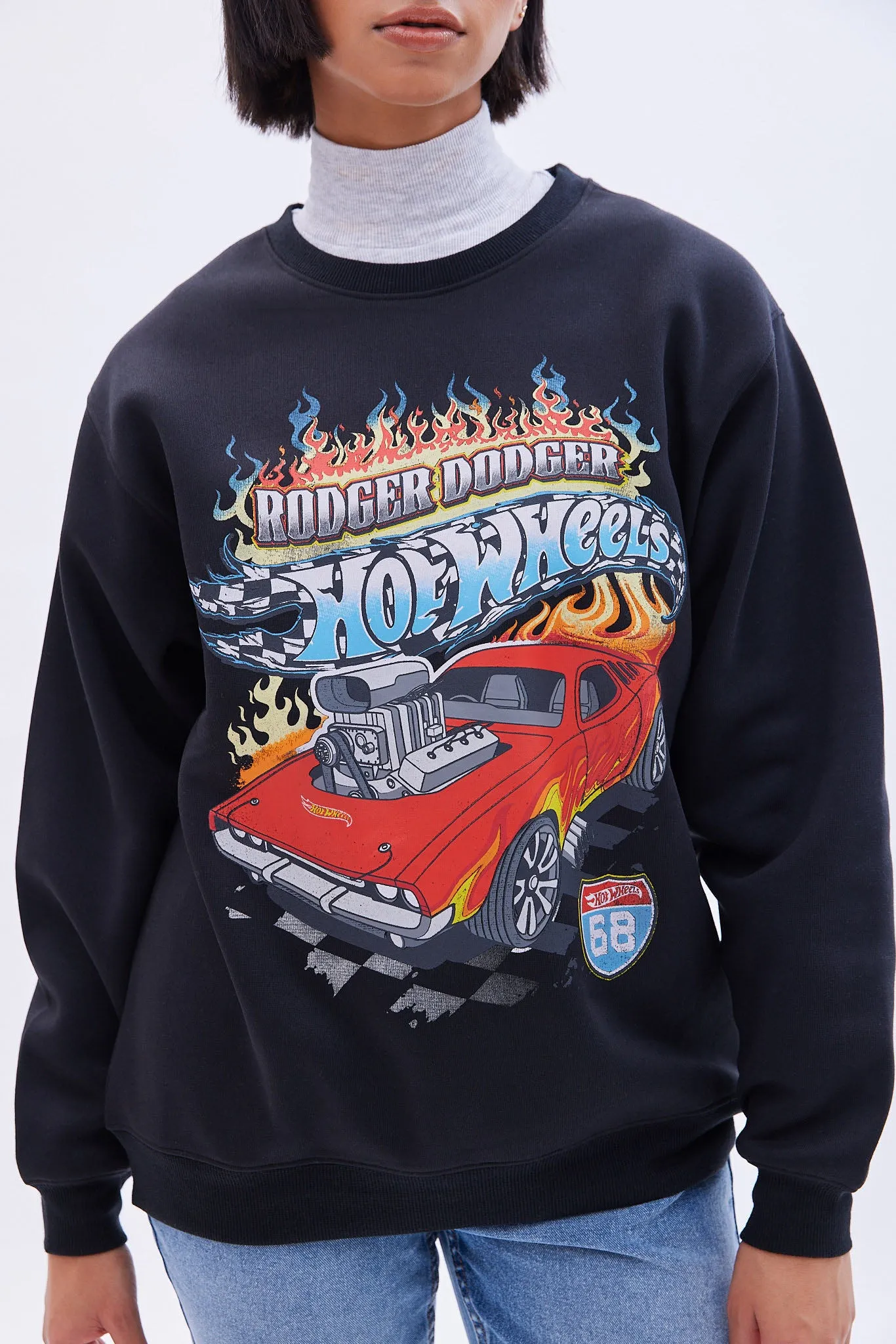 Hot Wheels Graphic Crew Neck Oversized Sweatshirt sold by Bluenotes product image thumbnail 3