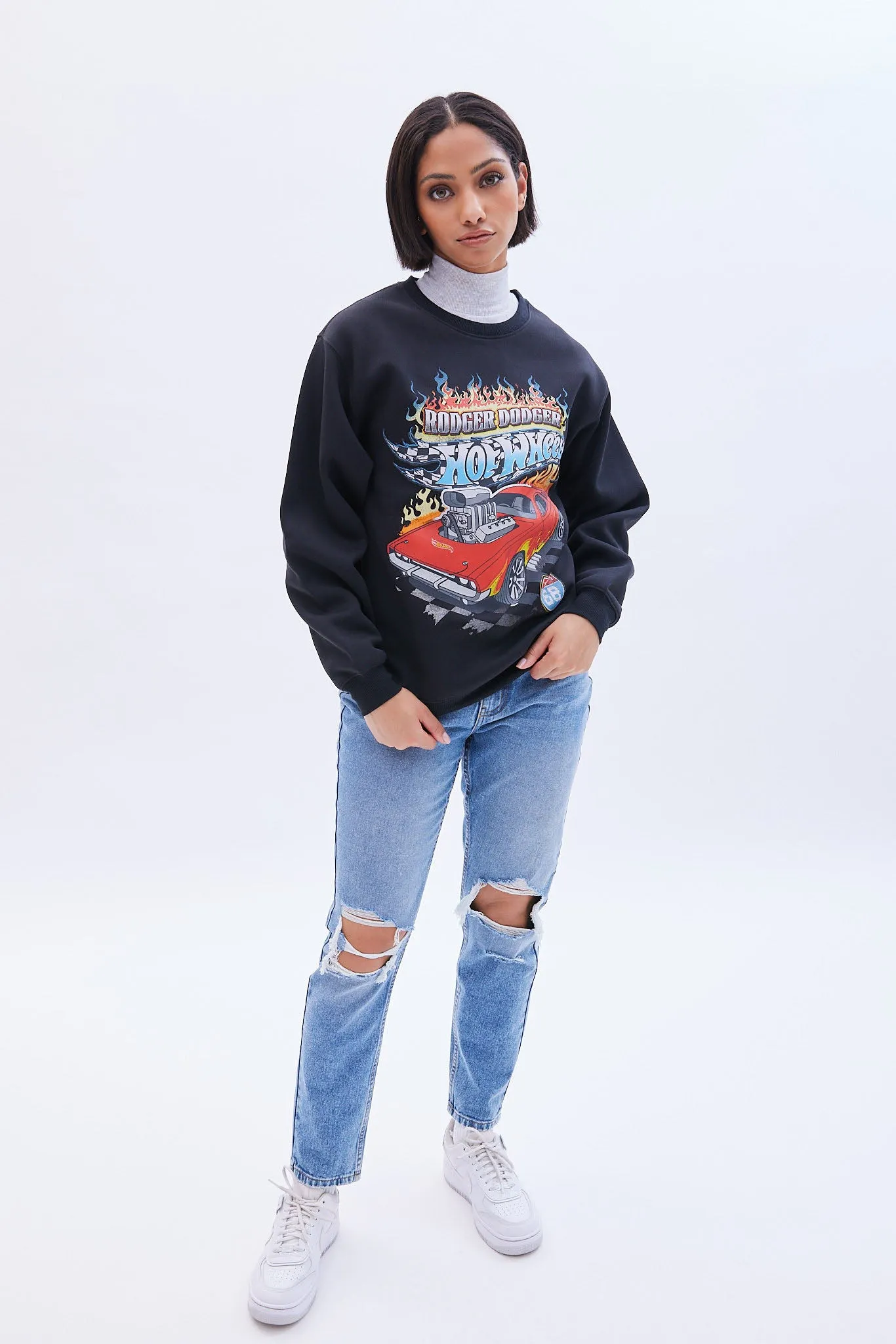 Hot Wheels Graphic Crew Neck Oversized Sweatshirt sold by Bluenotes product image thumbnail 2