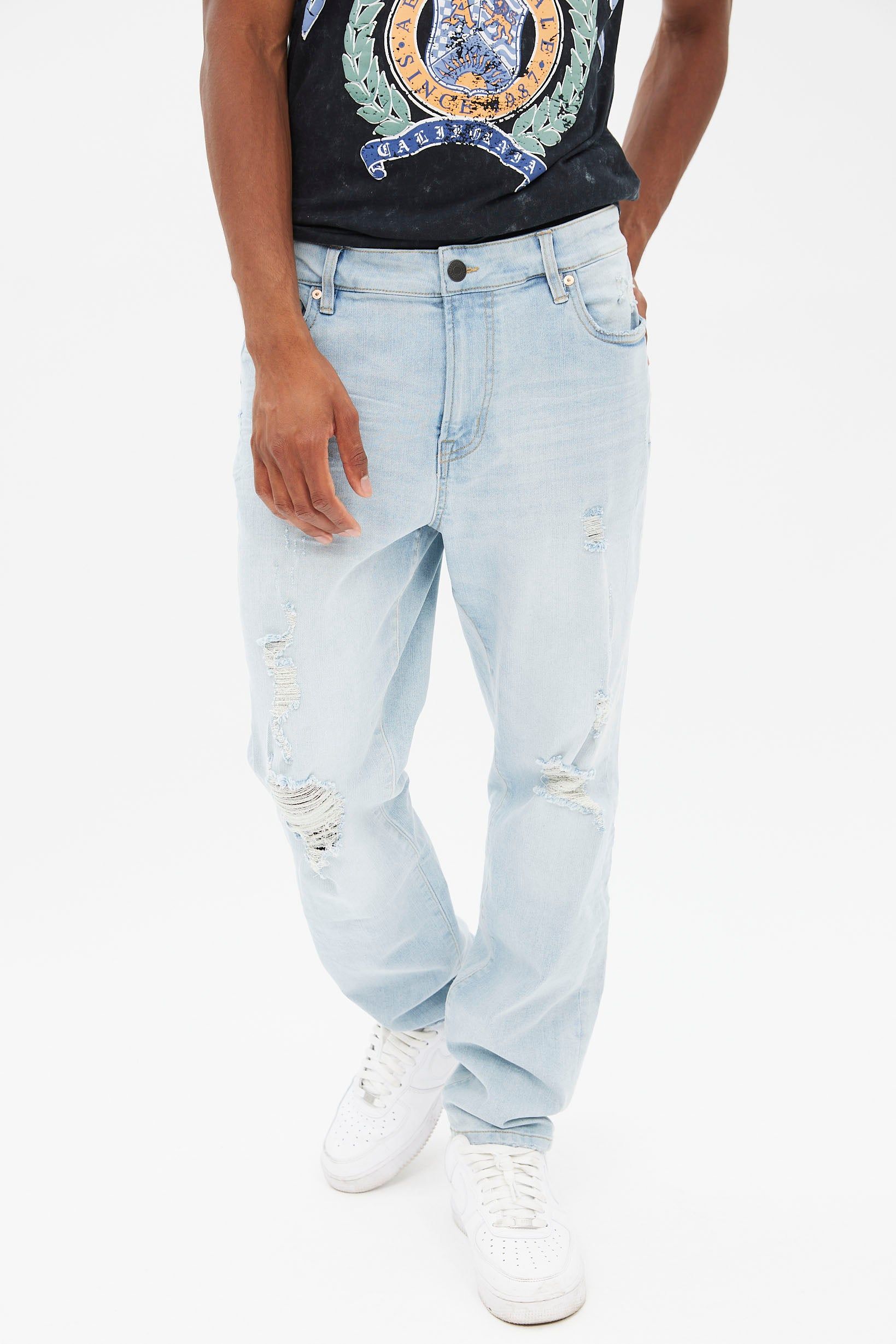 AERO Distressed Athletic Slim Jean sold by Bluenotes