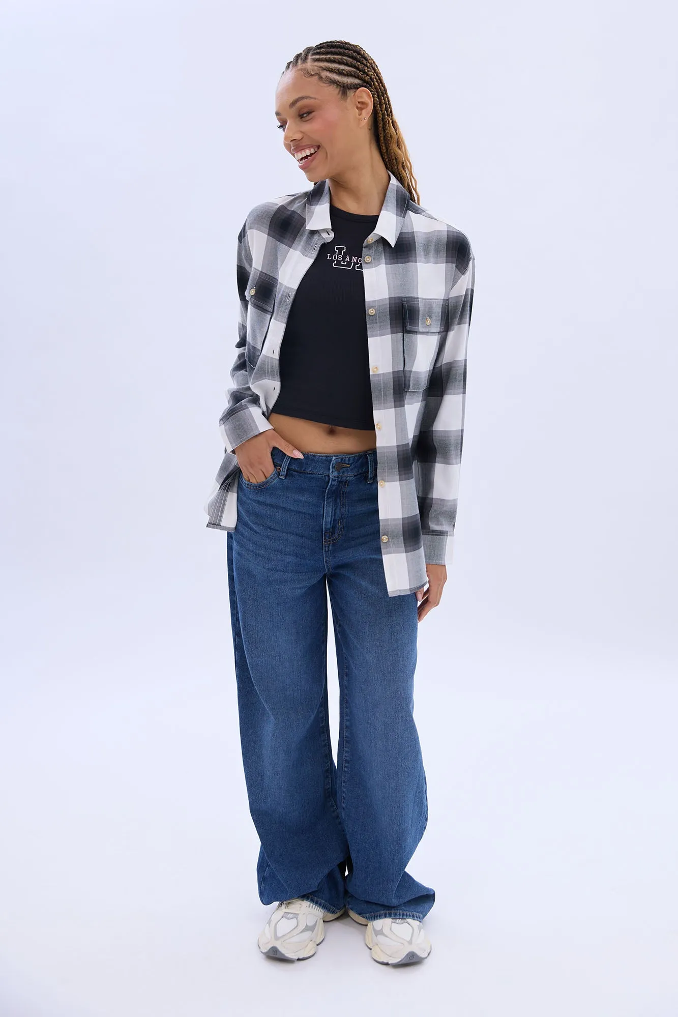 Button-Up Twill Plaid Shirt sold by Bluenotes product image thumbnail 2