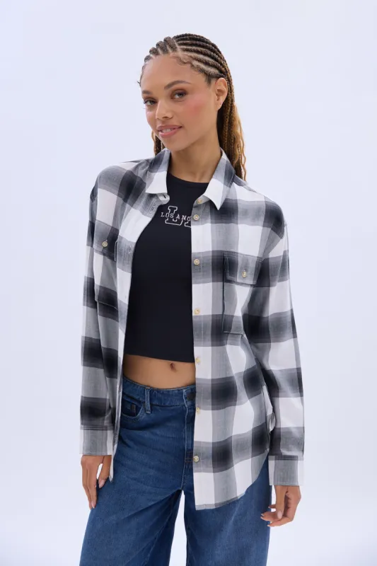 Button-Up Twill Plaid Shirt sold by Bluenotes
