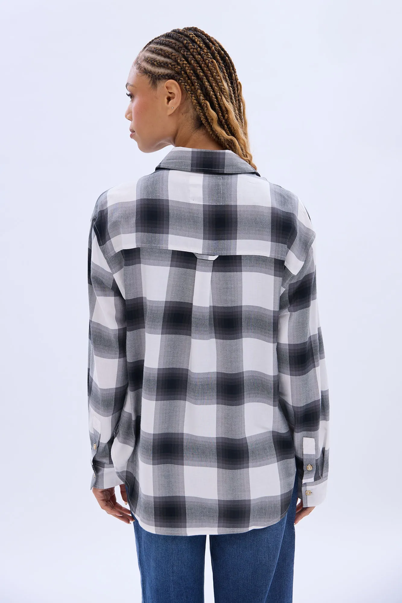 Button-Up Twill Plaid Shirt sold by Bluenotes product image thumbnail 4