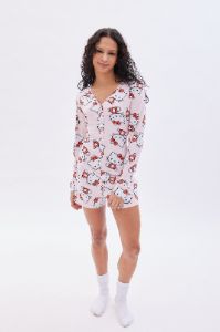 Super Soft Hello Kitty Graphic Long Sleeve Pajama Romper sold by Bluenotes