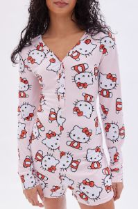 Super Soft Hello Kitty Graphic Long Sleeve Pajama Romper sold by Bluenotes