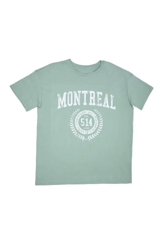 Montréal Crest Graphic Boyfriend Tee sold by Bluenotes