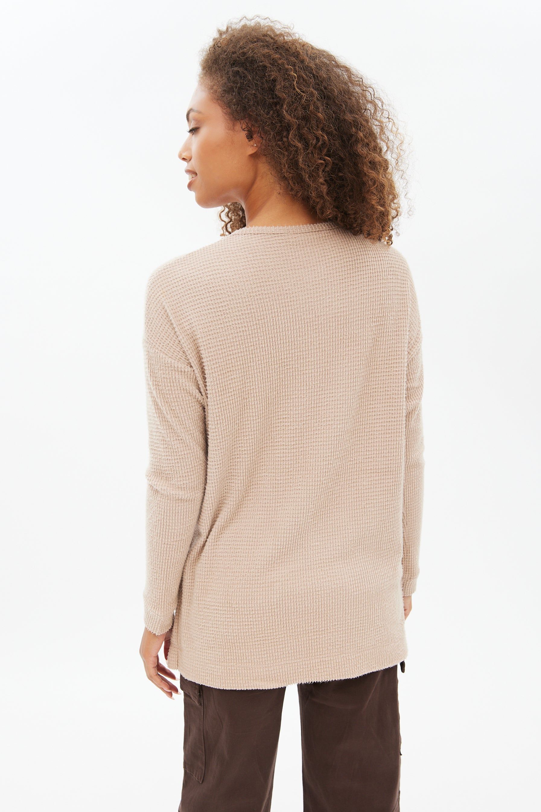 Long Sleeve Waffle Knit Top sold by Bluenotes product image thumbnail 13