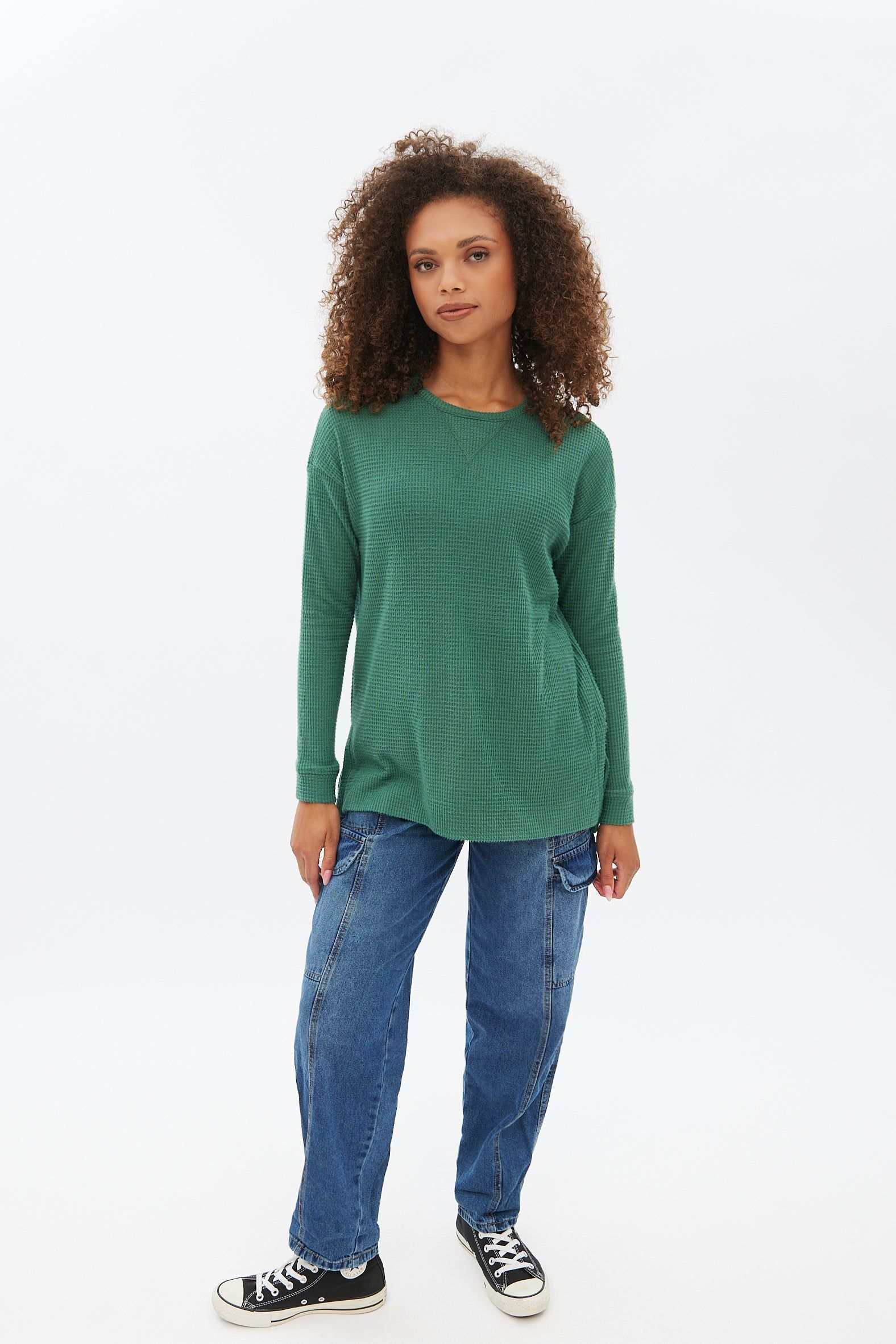 Long Sleeve Waffle Knit Top sold by Bluenotes product image thumbnail 14