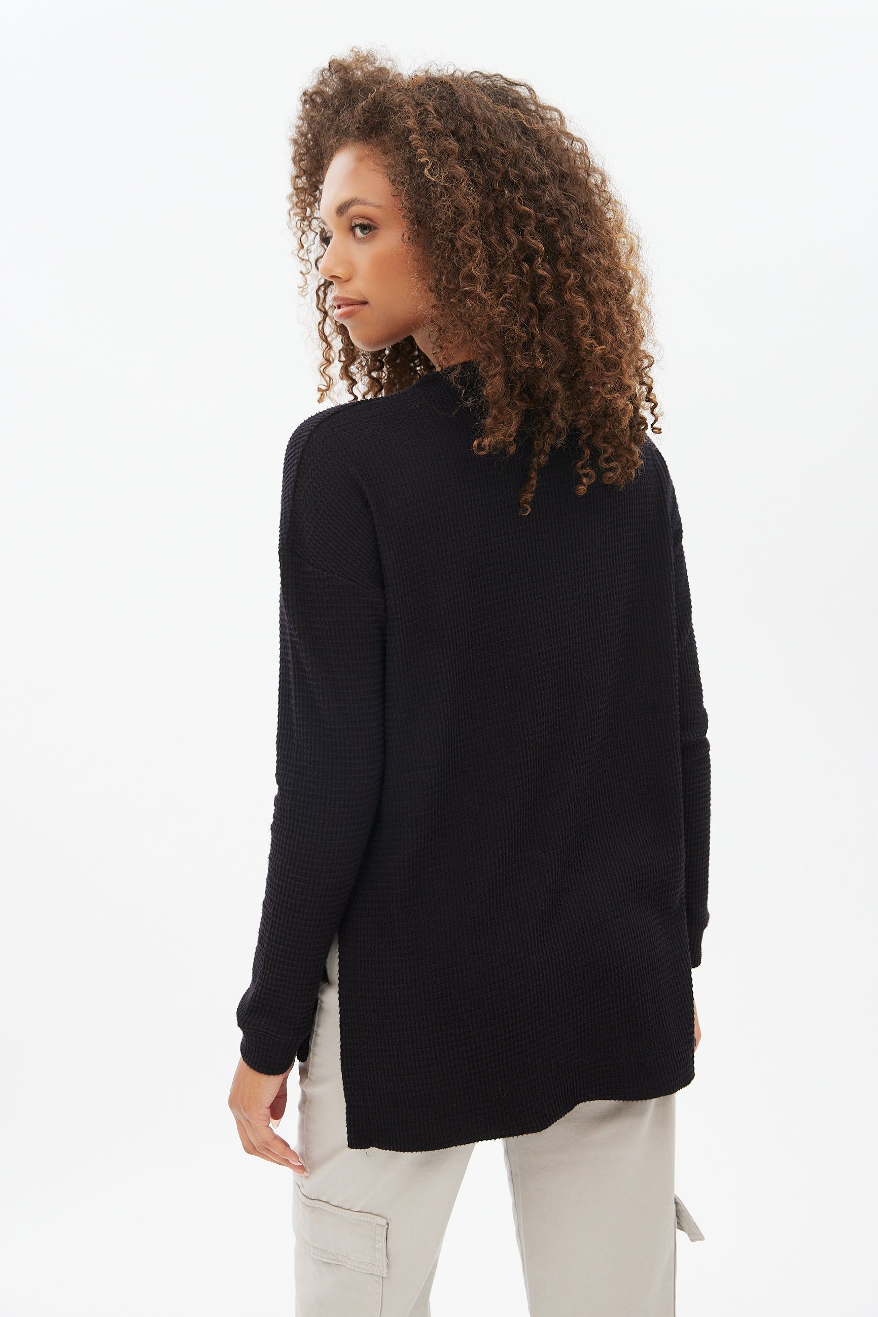Long Sleeve Waffle Knit Top sold by Bluenotes product image thumbnail 9