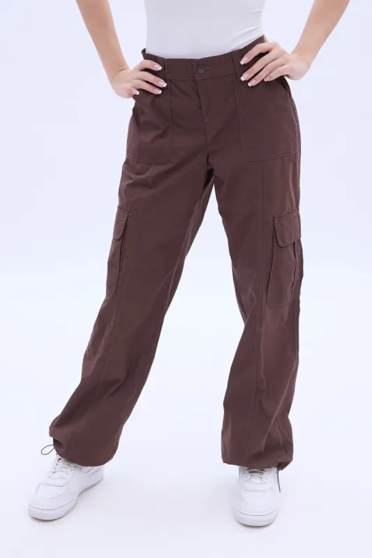 AERO Mid Rise Poplin Cargo Straight Jogger sold by Bluenotes