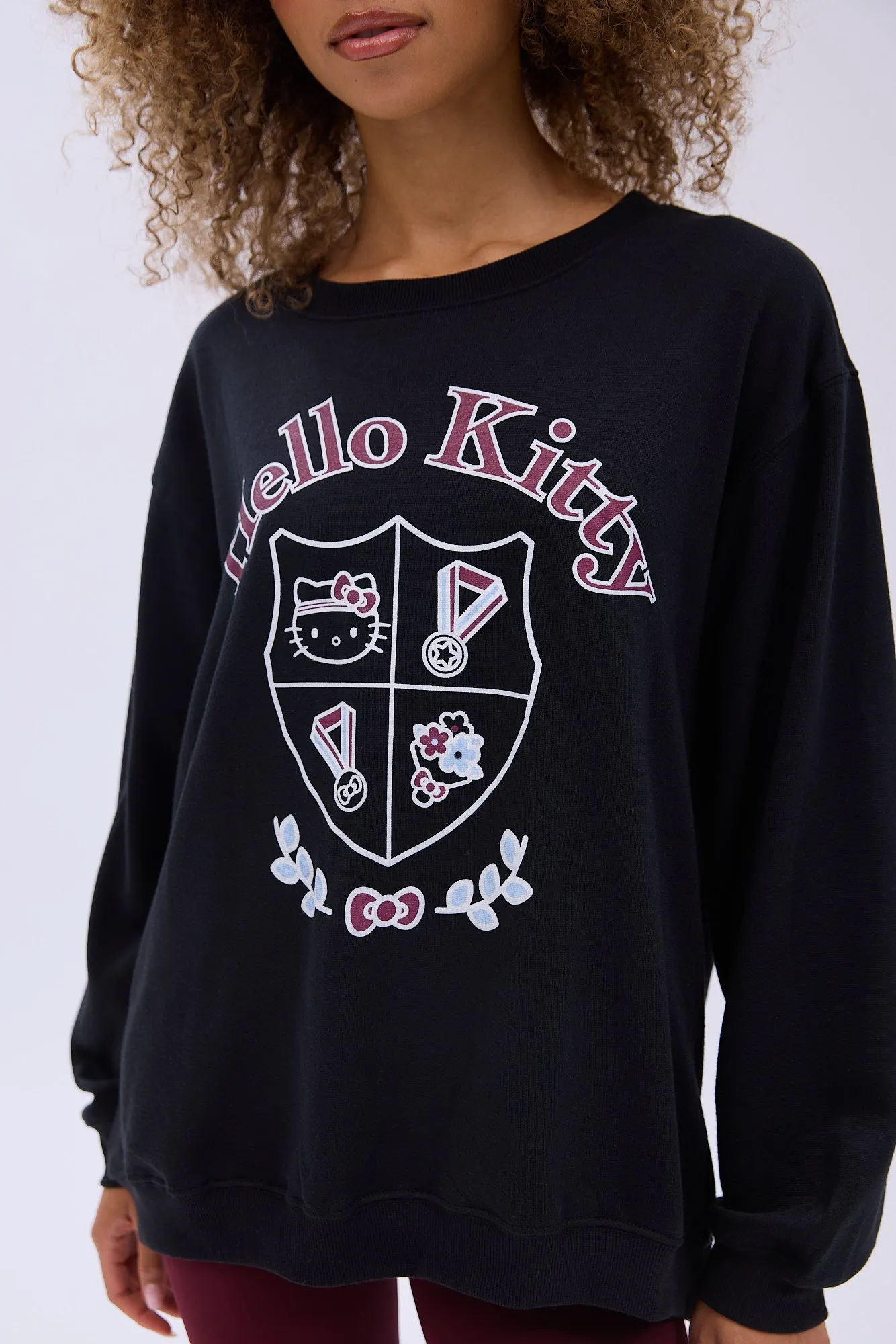 Hello Kitty Graphic Crew Neck Relaxed Sweatshirt sold by Bluenotes product image thumbnail 3